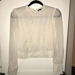 Express sheer eyelet lace top